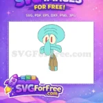 Free Squidward's Glaring Eyes Free Brown Shirt SpongeBob Free SVG - Instant Download
