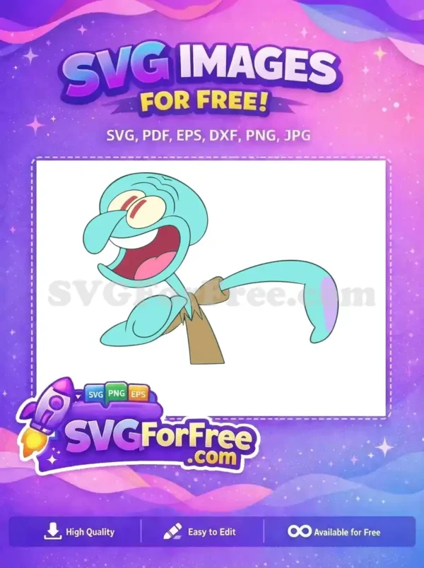 Free Laughing Squidward Free Red Eyes SpongeBob Free SVG