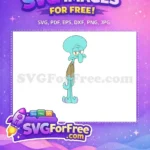 Free Bored Squidward Free Brown Shirt SpongeBob Free SVG - Instant Download