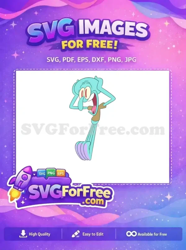 Free Squidward Tentacles Scream Free Cartoon Spongebob Free SVG