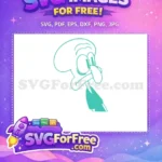 Free Squidward Tentacles Head Free Annoyed Expression Spongebob Free SVG - Instant Download