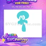 Free Squidward Tentacles Cartoon Free Turquoise Silhouette Spongebob Free SVG - Instant Download