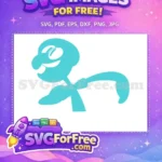 Free Squidward Tentacles Smiling Free Turquoise SpongeBob Free SVG - Instant Download