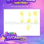 Free Expressions Poses Free Yellow SpongeBob Cartoon Free SVG - Instant Download