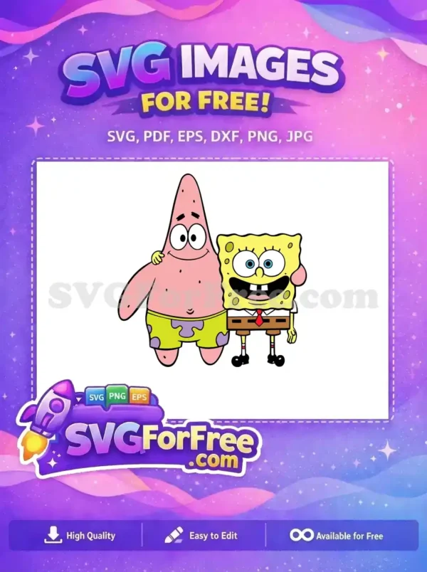 Free Smiling Patrick Free SpongeBob Best Friends Movie Free SVG