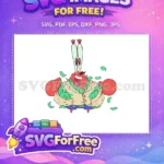 Free Happy Red Crab Free Money Suit SpongeBob Free SVG - Instant Download