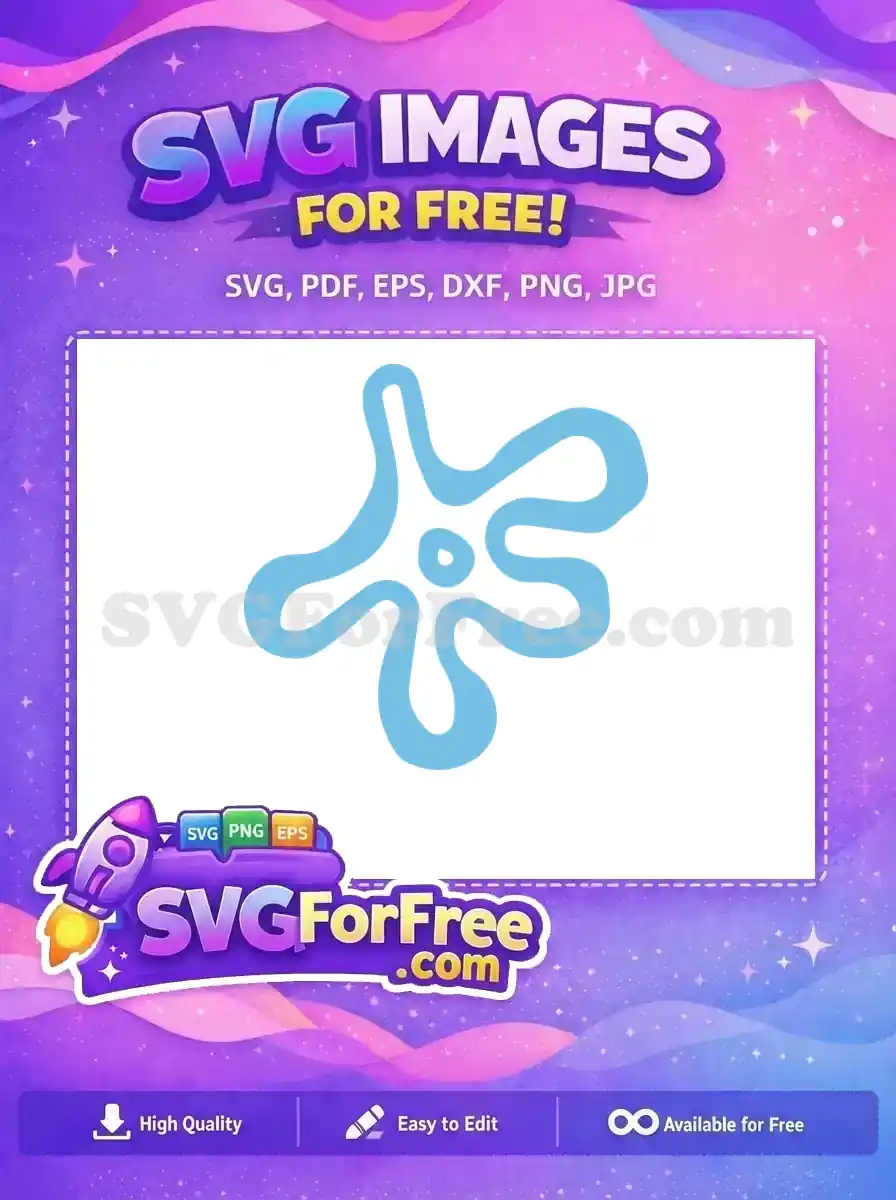 Free Light Blue Patrick Star Free Simple Shape SpongeBob Free SVG