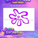 Free Purple Swirls Free Funky Flower Spongebob Free SVG - Instant Download