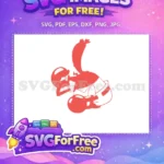 Free Coral Angry Squidward Free Clarinet SpongeBob Free SVG - Instant Download