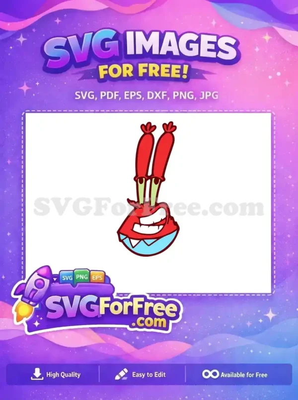 Free Red Angry Eyes Free Mr Krabs SpongeBob Free SVG