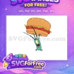 Free One-Eyed Plankton Free Holding Krabby Patty SpongeBob Free SVG - Instant Download