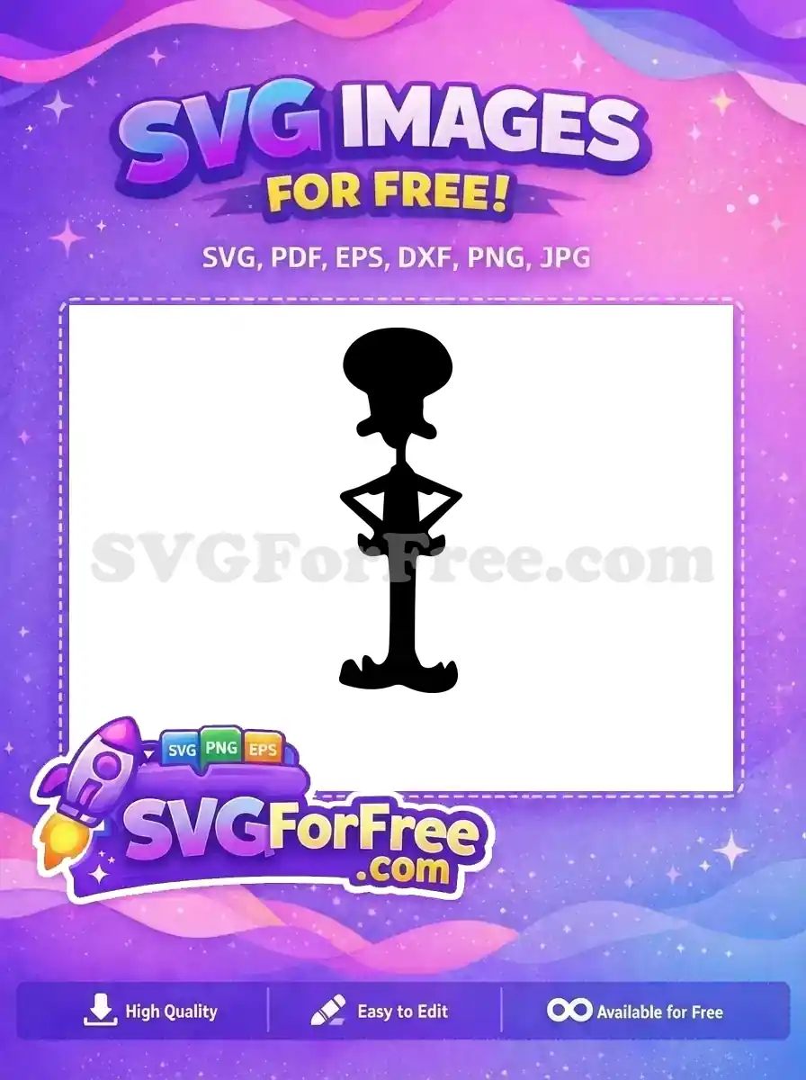 Free Angry Squidward Free Arms Crossed SpongeBob Free SVG