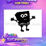 Free Black Silhouette Free Goofy SpongeBob SquarePants Free SVG - Instant Download