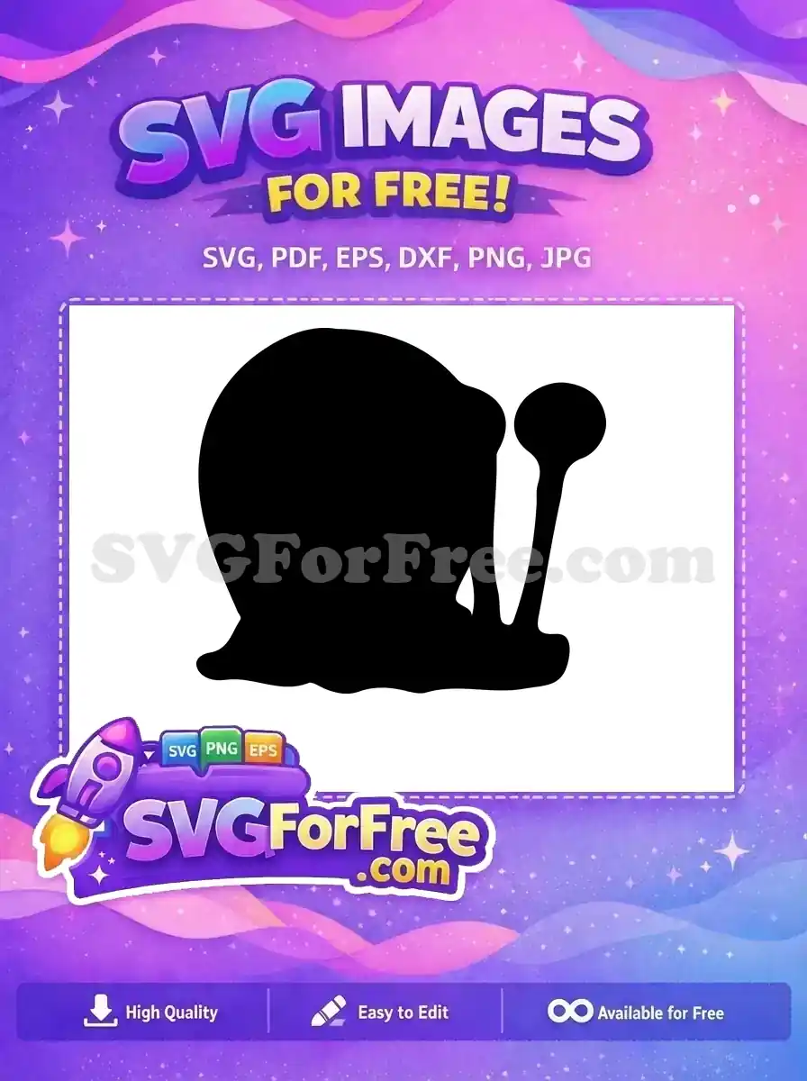 Free Gary Snail Face Free Silhouette SpongeBob Free SVG