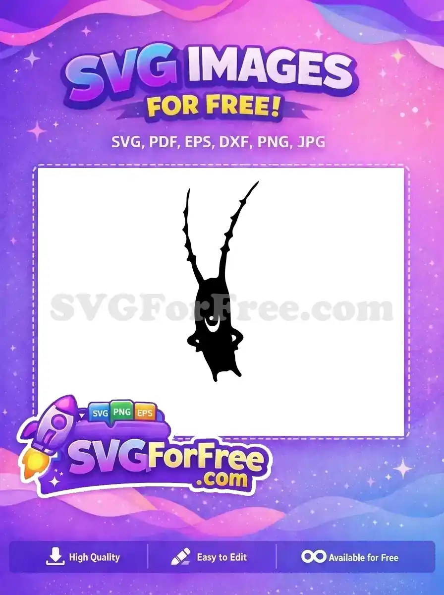 Free Plankton Silhouette Free Single Eye SpongeBob Free SVG