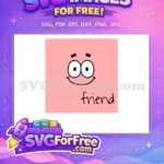 Free Smiling Face Free Patrick Star Friend SpongeBob Free SVG - Instant Download