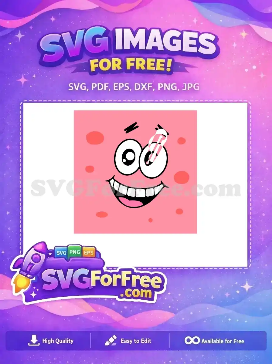 Free Goofy Patrick Free Face Spongebob Movie Free SVG