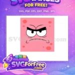 Free Angry Eyes Free Pink Color Patrick Star Free SVG - Instant Download