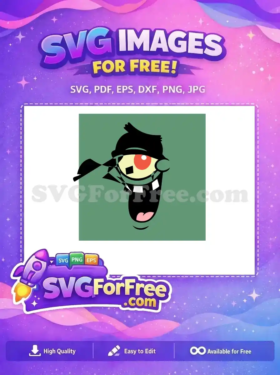 Free Red Eye Free Angry Plankton SpongeBob Free SVG