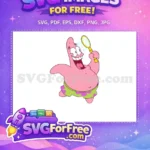 Free Goofy Patrick Star Free Catching Jellyfish Spongebob Free SVG - Instant Download