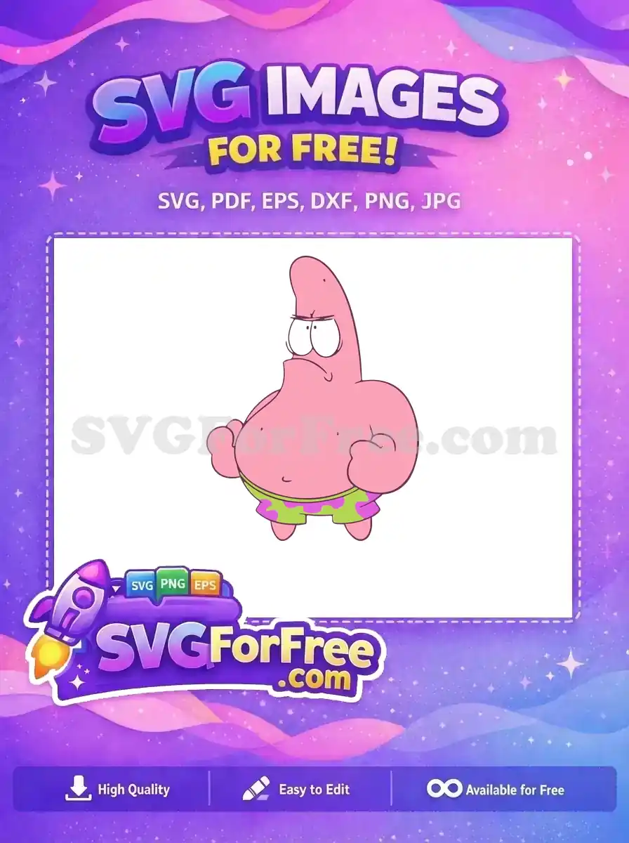 Free Angry Eyes Free Pink Body SpongeBob Free SVG
