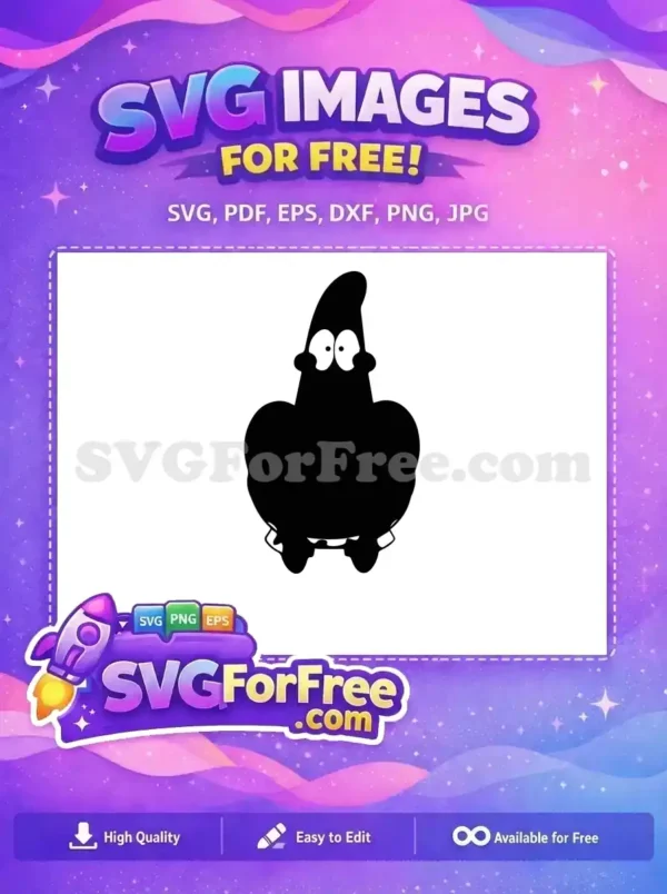 Free Googly Eyes Free Silhouette Patrick Star Spongebob Free SVG