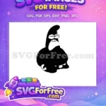 Free Black White Angry Patrick Free SpongeBob Cartoon Free SVG - Instant Download