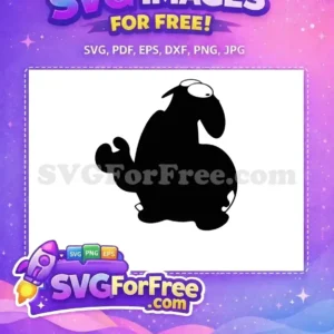 Free Black Silhouette Free Goofy Eyes SpongeBob Free SVG