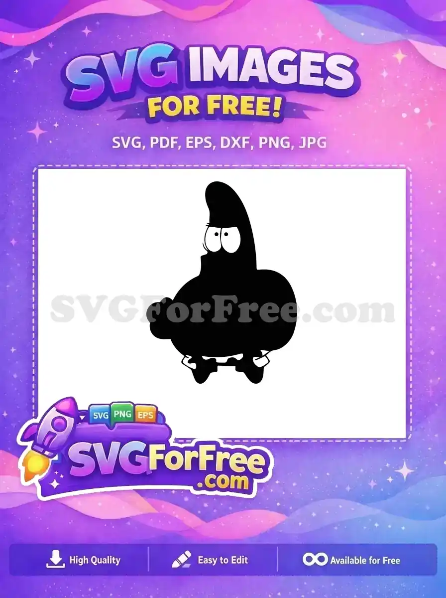 Free Grumpy Expression Free Starfish Pose Spongebob Free SVG