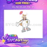 Free Smiling Sandy Cheeks Free Flower Detail SpongeBob Free SVG 1 - Instant Download