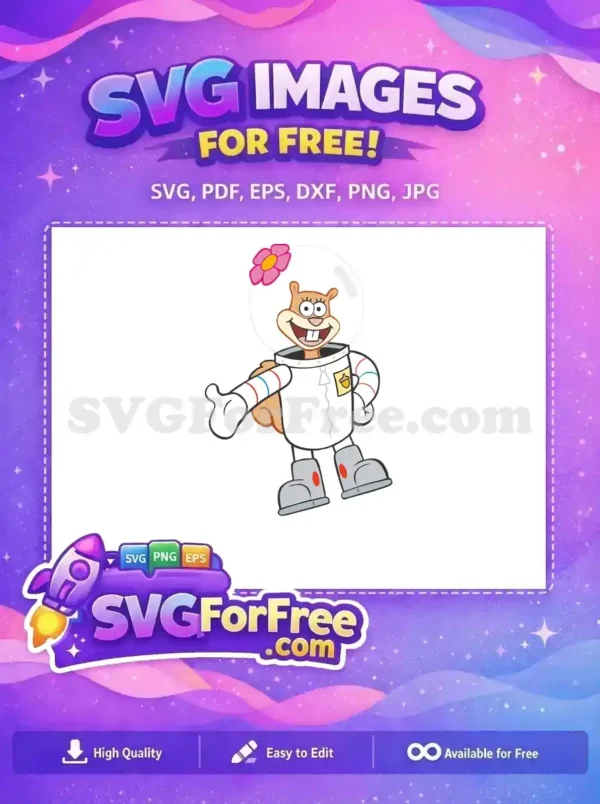 Free Smiling Sandy Cheeks Free Flower Detail SpongeBob Free SVG 1 Free Smiling Sandy Cheeks Free Flower Detail SpongeBob Free SVG 1