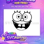 Free Smiling Face Free Two Teeth SpongeBob Free SVG 2 - Instant Download