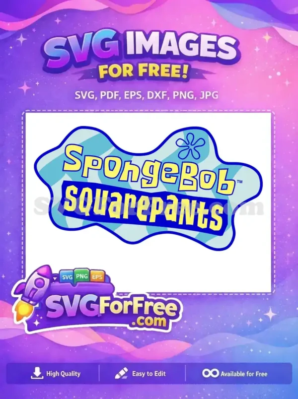 Free Yellow Text Free Cartoon Font SpongeBob Free SVG