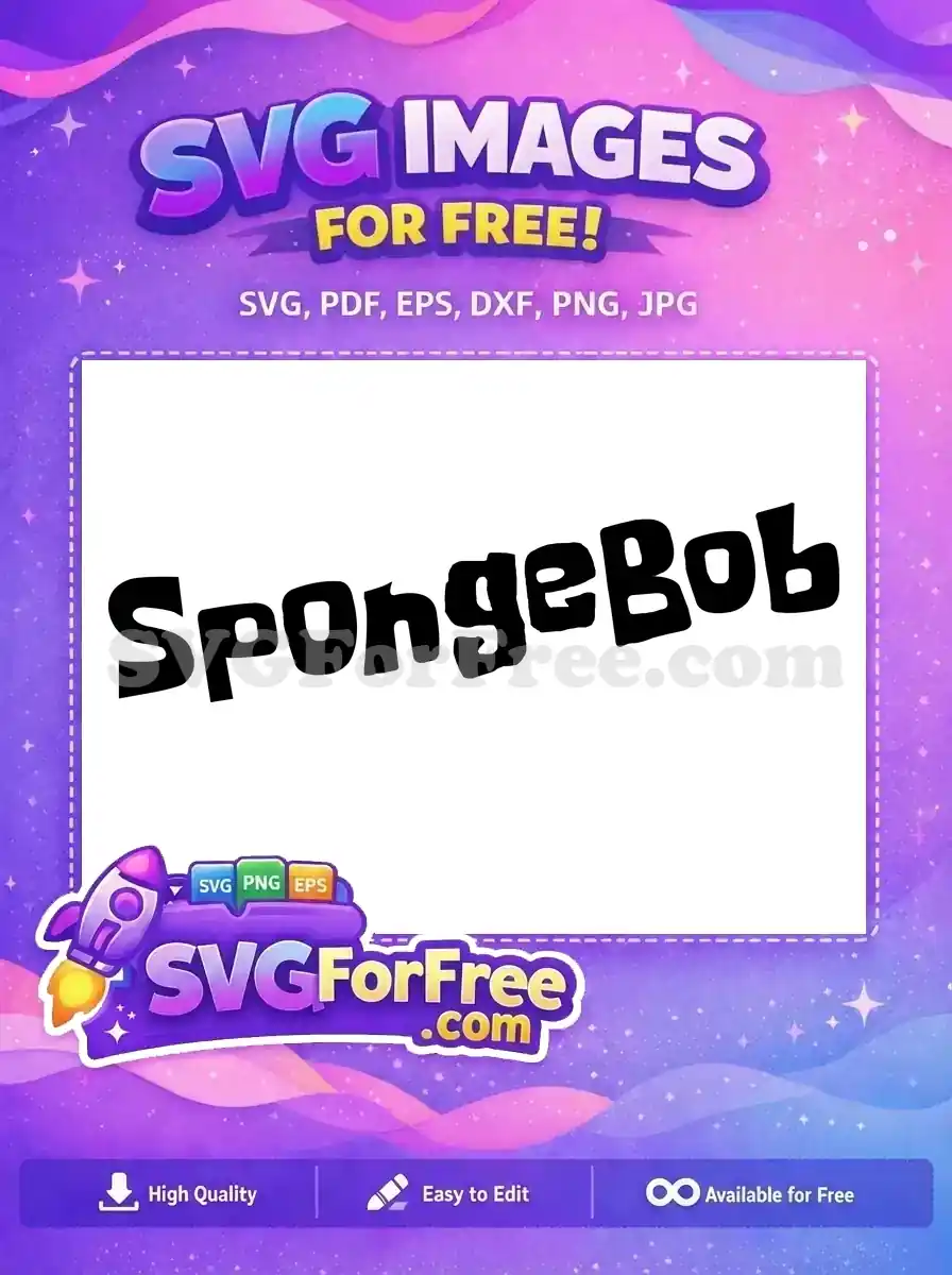 Free Bold Letters Free Cartoon Font SpongeBob Free SVG