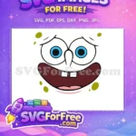 Free Goofy Expression Free Two Teeth SpongeBob Free SVG - Instant Download