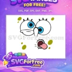 Free Blue Eyes Free Tongue Out SpongeBob Free SVG - Instant Download
