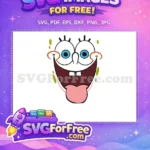 Free Blue Eyes Free Tongue Out Cartoon Face Free SVG - Instant Download