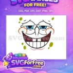 Free Goofy Expression Free Orange Cheeks SpongeBob Free SVG - Instant Download