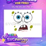 Free Shocked Blue Eyes Free Open Mouth SpongeBob Free SVG - Instant Download