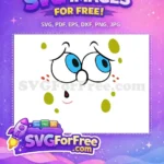 Free Blue Eyes Free Worried Expression SpongeBob Free SVG - Instant Download