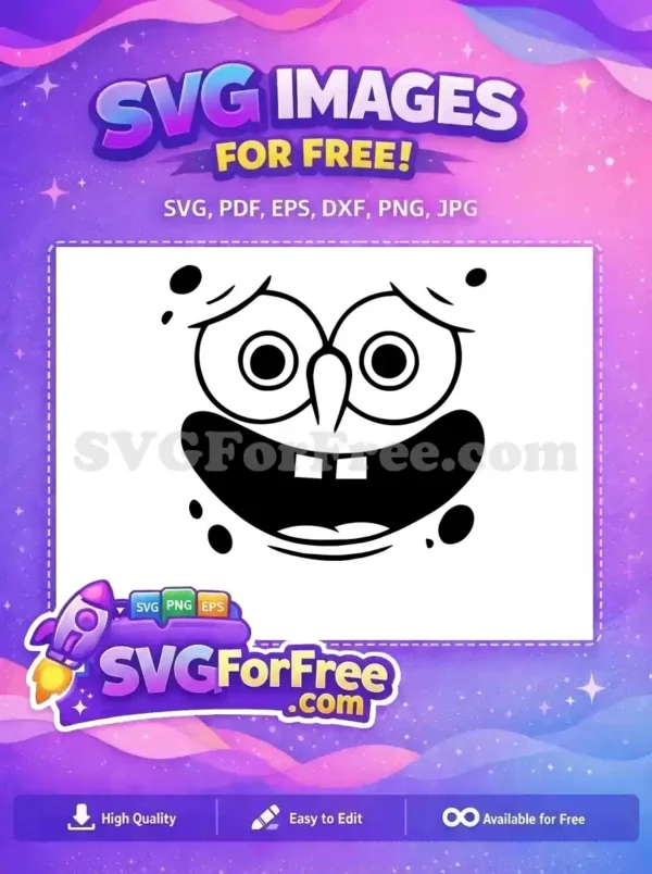Free Goofy Eyes Free Buck Teeth SpongeBob Free SVG 5