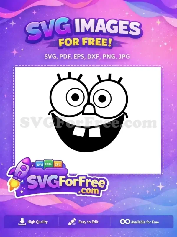 Free Goofy Eyes Free Buckteeth SpongeBob SquarePants Free SVG