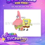 Free Smiling SpongeBob Free Patrick GTV Cartoon Free SVG - Instant Download