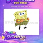Free Ukulele Player Free Hula Skirt SpongeBob Free SVG - Instant Download