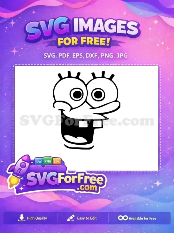 Free Goofy Eyes Free Buck Teeth SpongeBob Free SVG 6