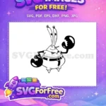Free Cartoon Krabs Free Black Claws SpongeBob Free SVG - Instant Download