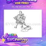 Free Smiling Mop Free Sailor Hat SpongeBob Free SVG - Instant Download