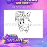 Free Smiling SpongeBob Free Patrick Holding Hands Cartoon Free SVG 3 - Instant Download