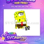 Free Goofy Smiling Free Yellow SpongeBob Cartoon Free SVG - Instant Download