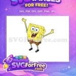 Free Cheerful Expression Free Red Tie SpongeBob Free SVG - Instant Download
